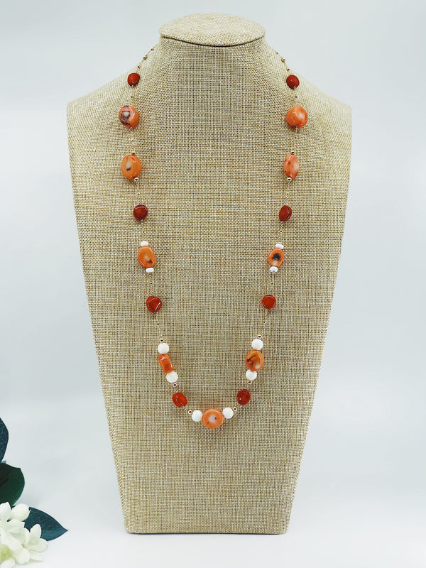 Multistrand Fine Orange Coral Necklace, Asian Boutique Jewelry from New  York