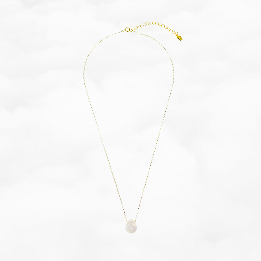 Rose Quartz Petal Necklace - Yun Boutique