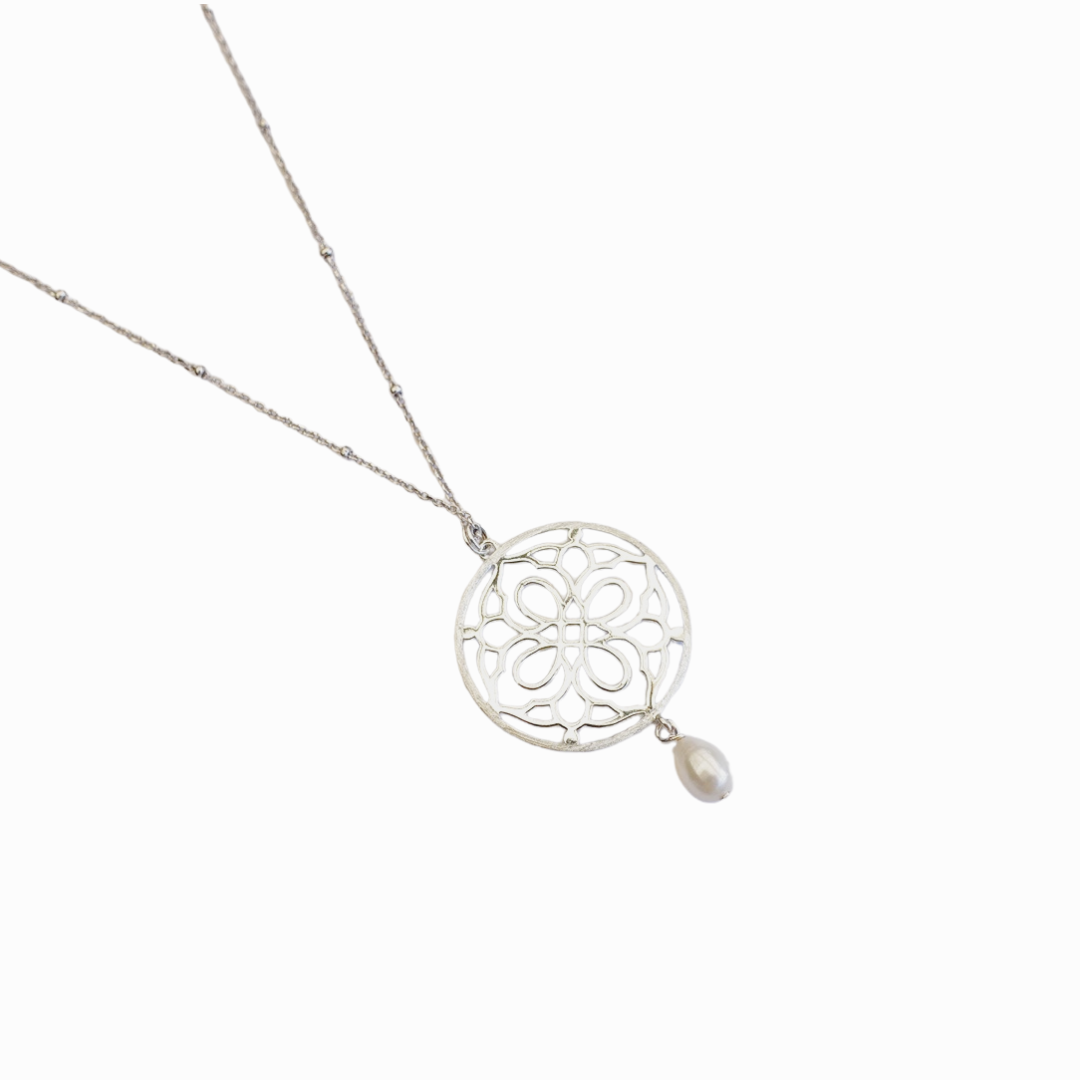 Auspicious Origin Large Pendant Necklace Silver