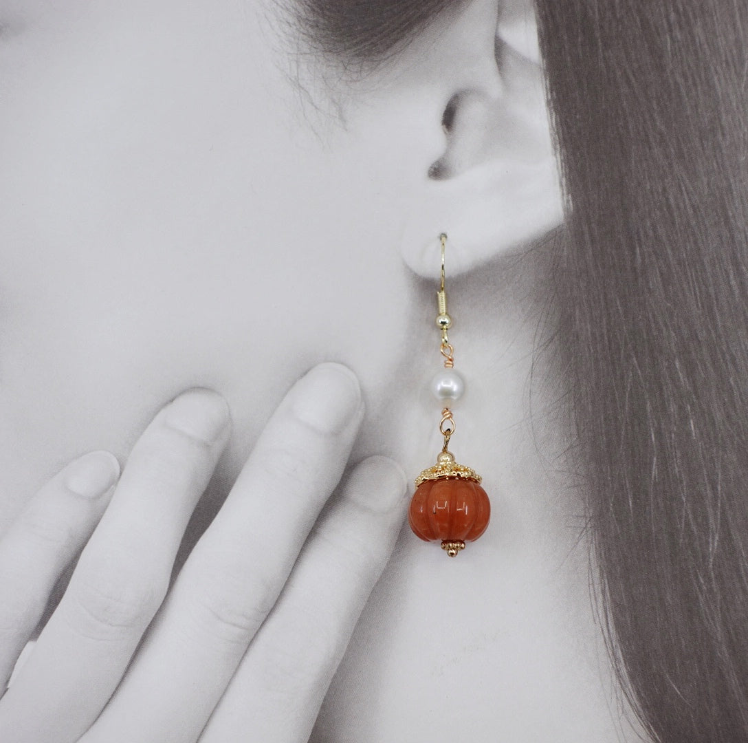 Dunhuang Pearl and Gemstone Statement Earrings