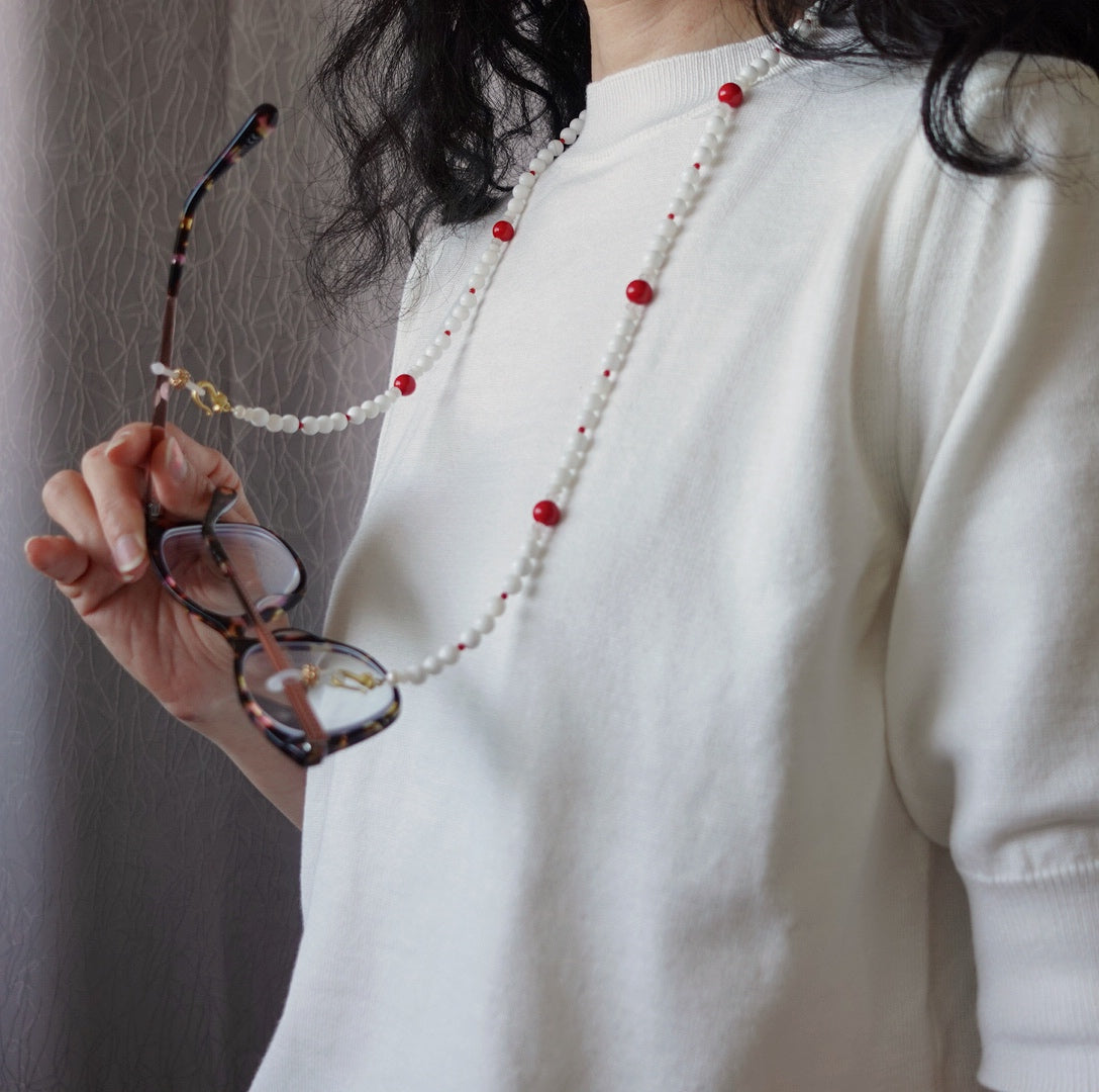 Plum Blossom Multi-style Beaded Necklace as Glasses Chain - Yun Boutique