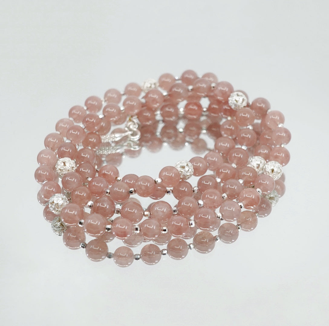 Return to Origin Multi-style Rose Quartz Beaded Necklace - Yun Boutique