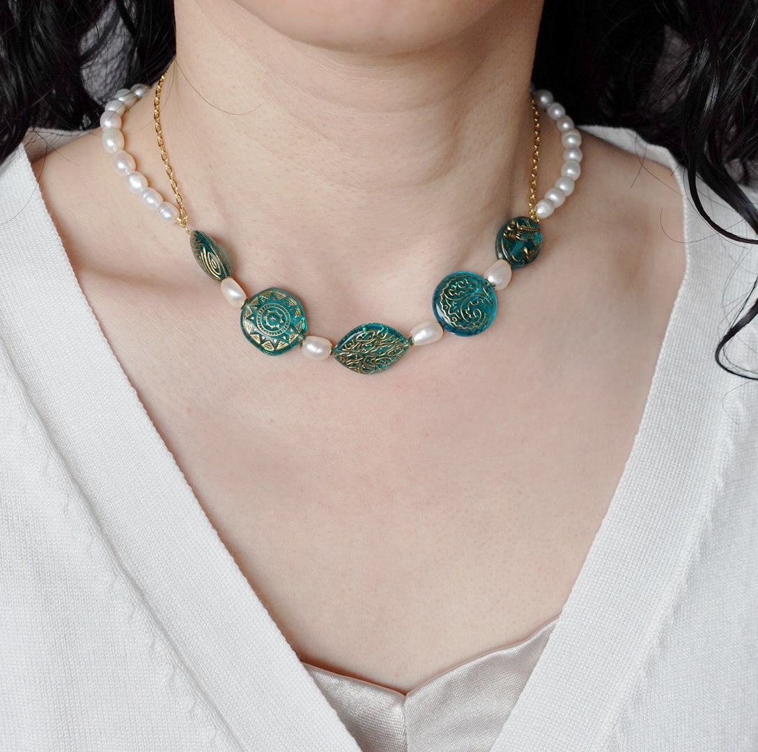 Atlantis Palatial Gemstone Necklace - Yun Boutique