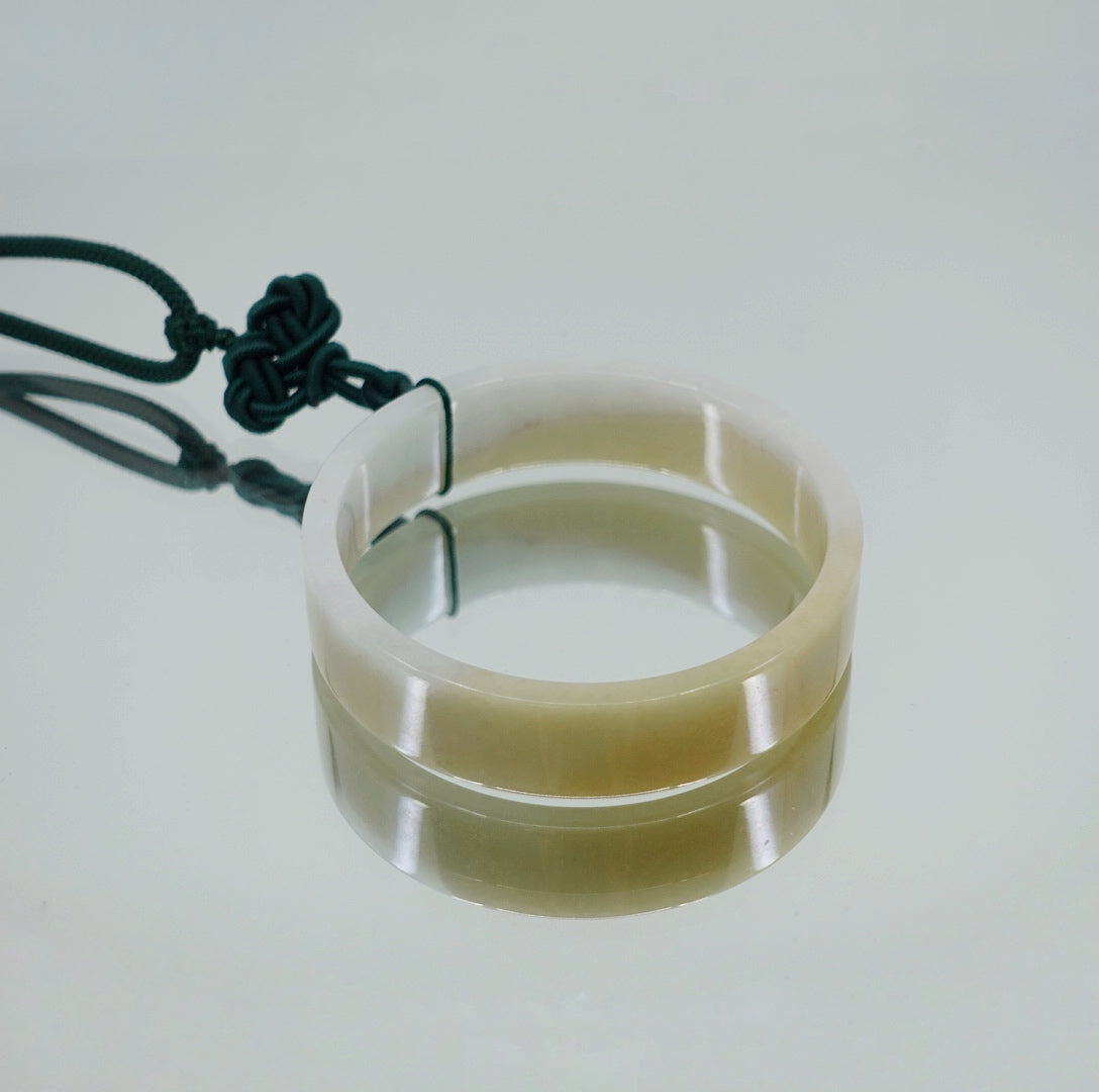 Green Jadeite Bangle Necklace - Yun Boutique