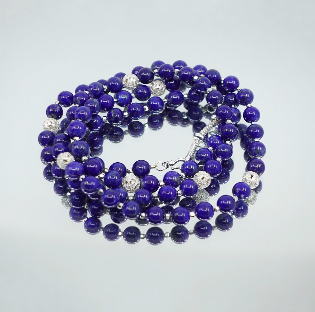 Return to Origin Multi-style Lapis Beaded Necklace - Yun Boutique