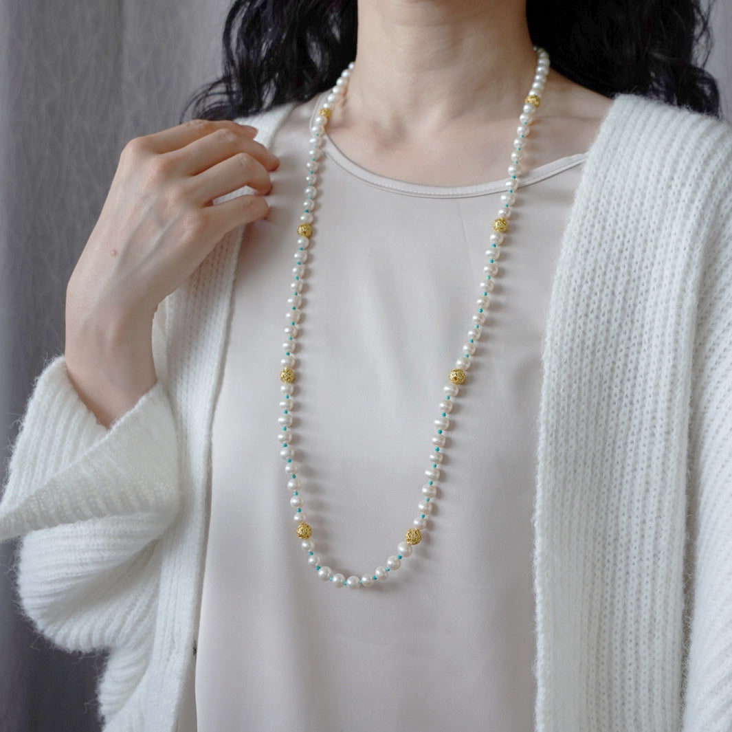 Return to Origin Multi-style Pearl Beaded Necklace with Tassels - Yun Boutique