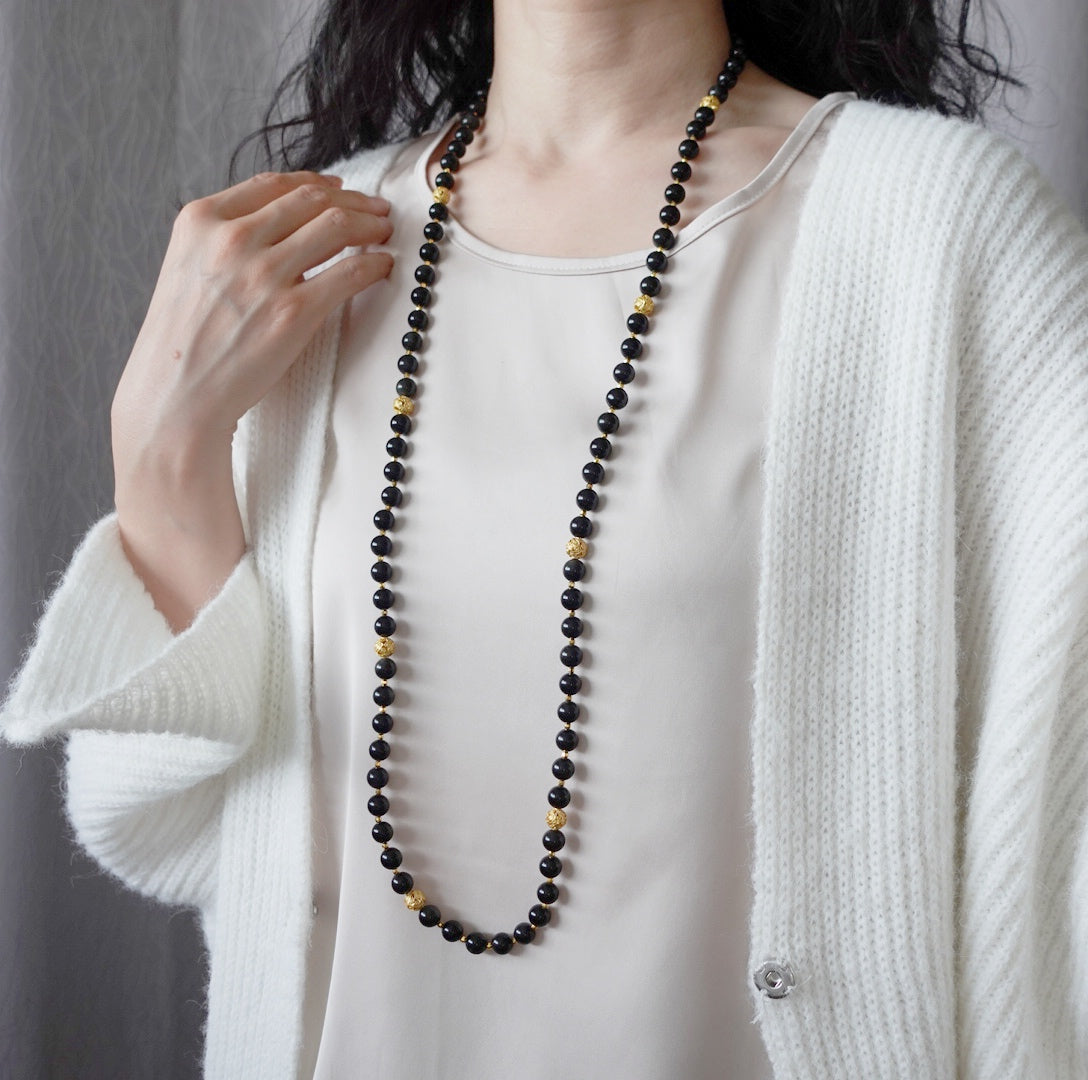 Return to Origin Multi-style Obsidian Beaded Necklace Modeling - Yun Boutique