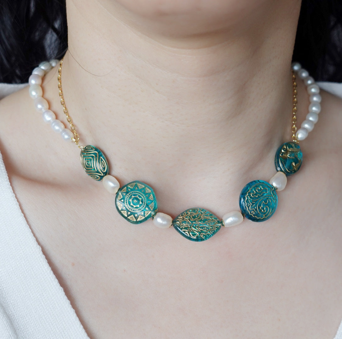 Atlantis Palatial Gemstone Necklace - Yun Boutique