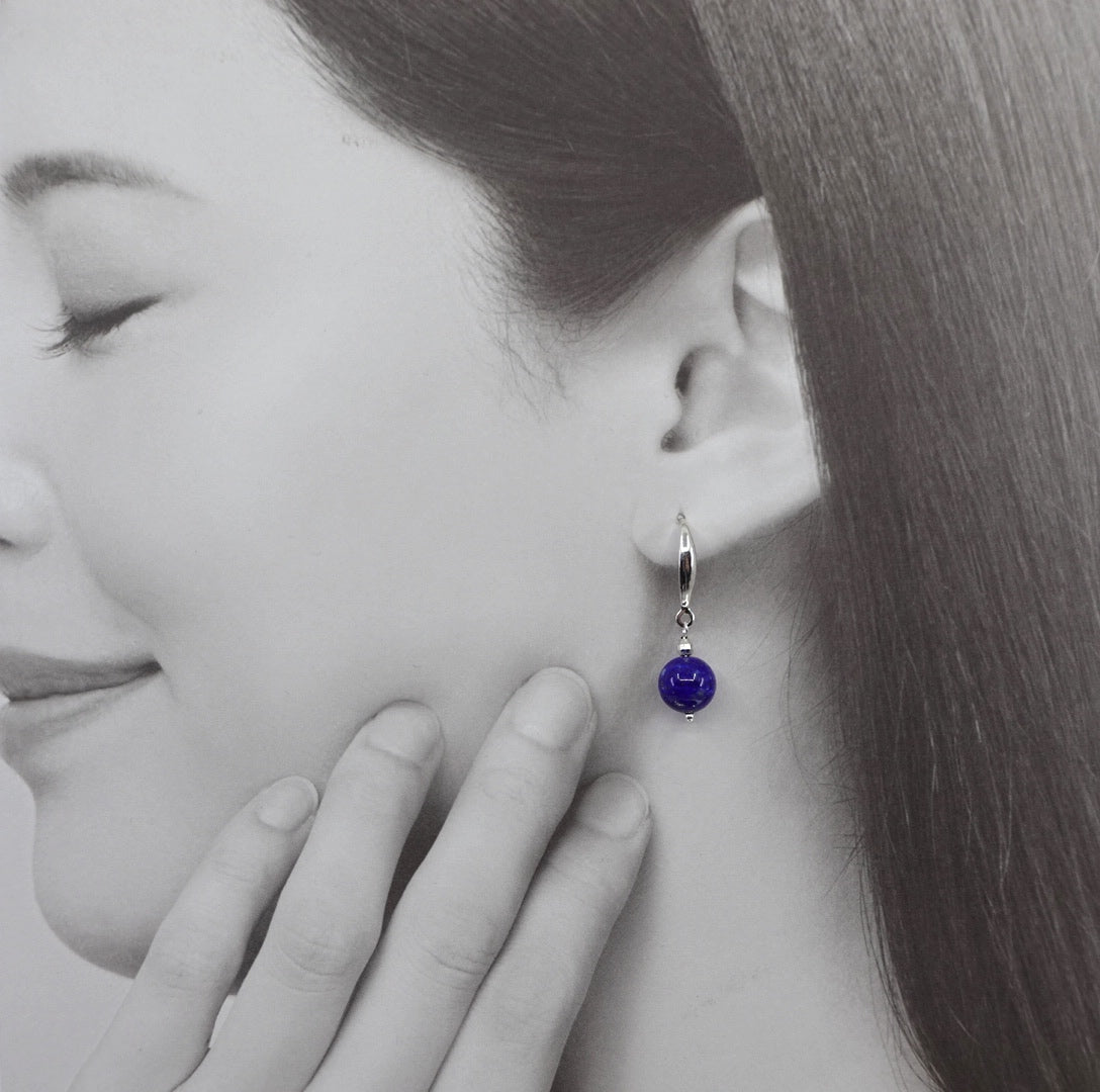 Return to Origin Lapis Earrings Modeling - Yun Boutique