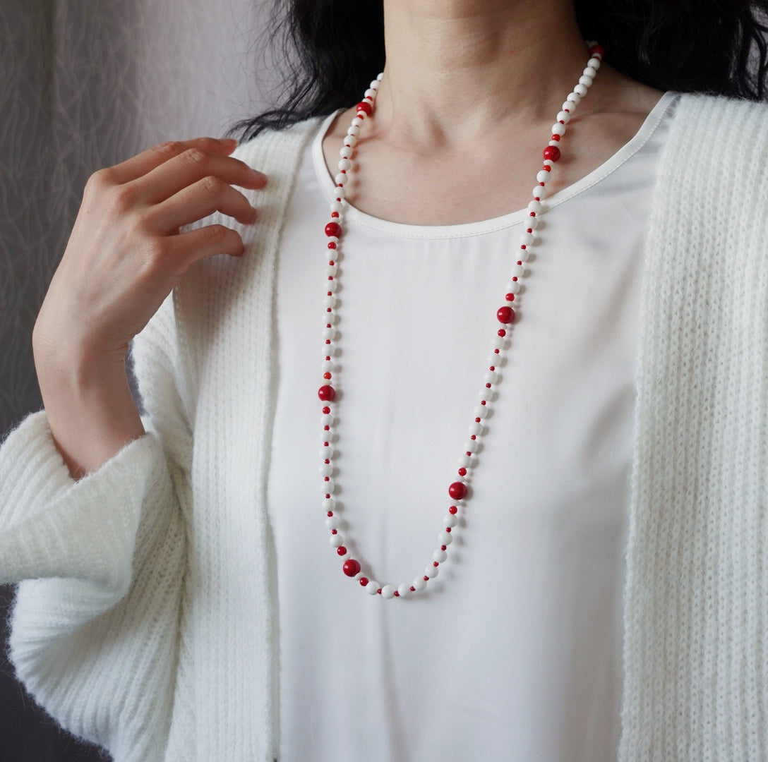 Return to Origin Tridacna and Red Coral Beaded Necklace - Yun Boutique