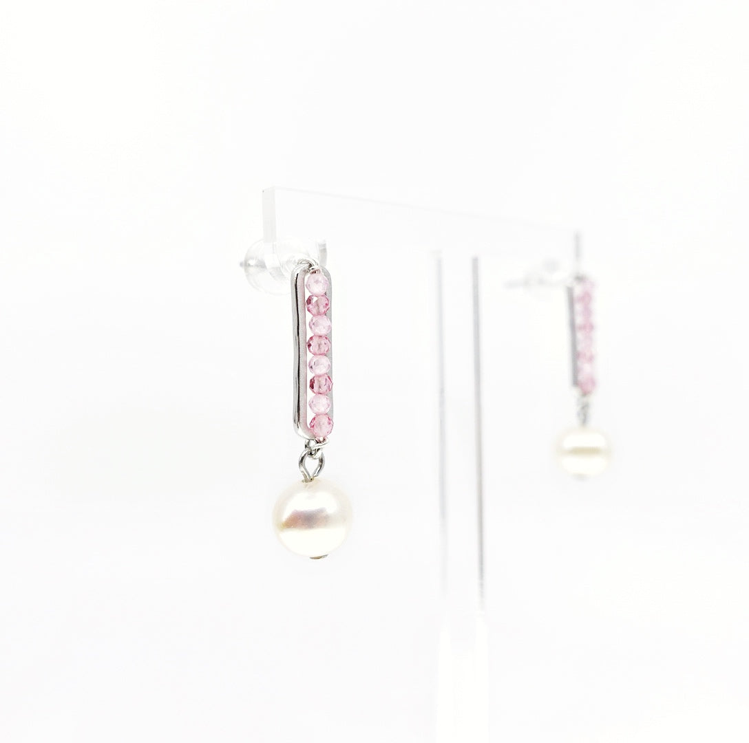 Radiance Pearl Earrings (Pink) - Yun Boutique