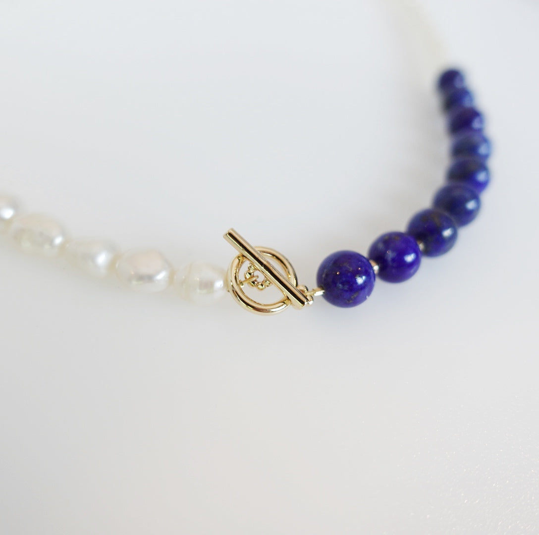 Lapis Pearl Necklace