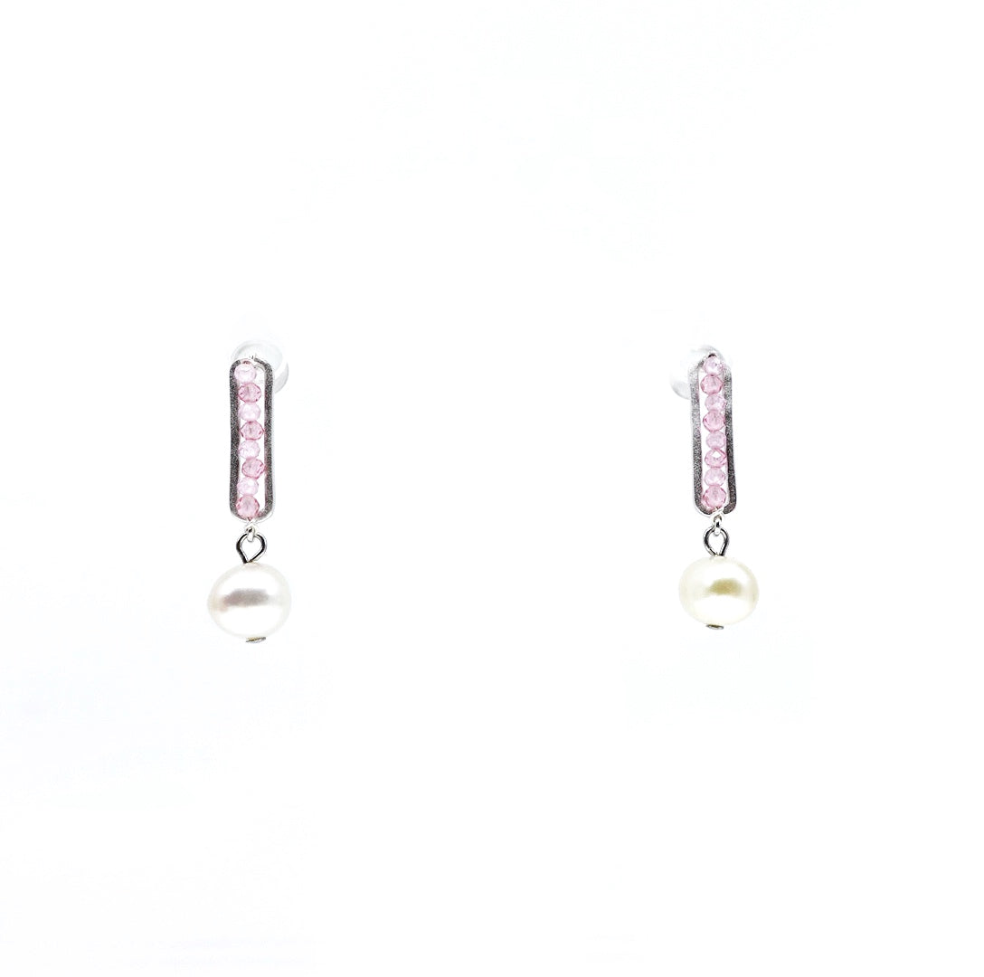 Radiance Pearl Earrings (Pink) - Yun Boutique