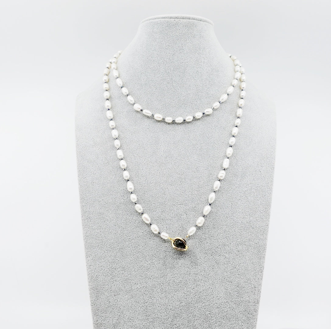 Yun Boutique Multi-style Opera Pearl Necklace (Terahertz Stone)