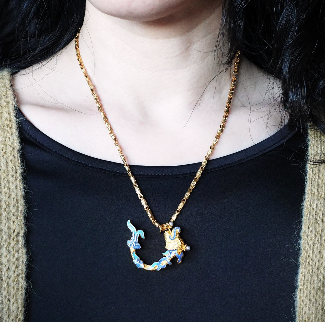 Carp Leaping Over the Dragon Gate Necklace - Yun Boutique