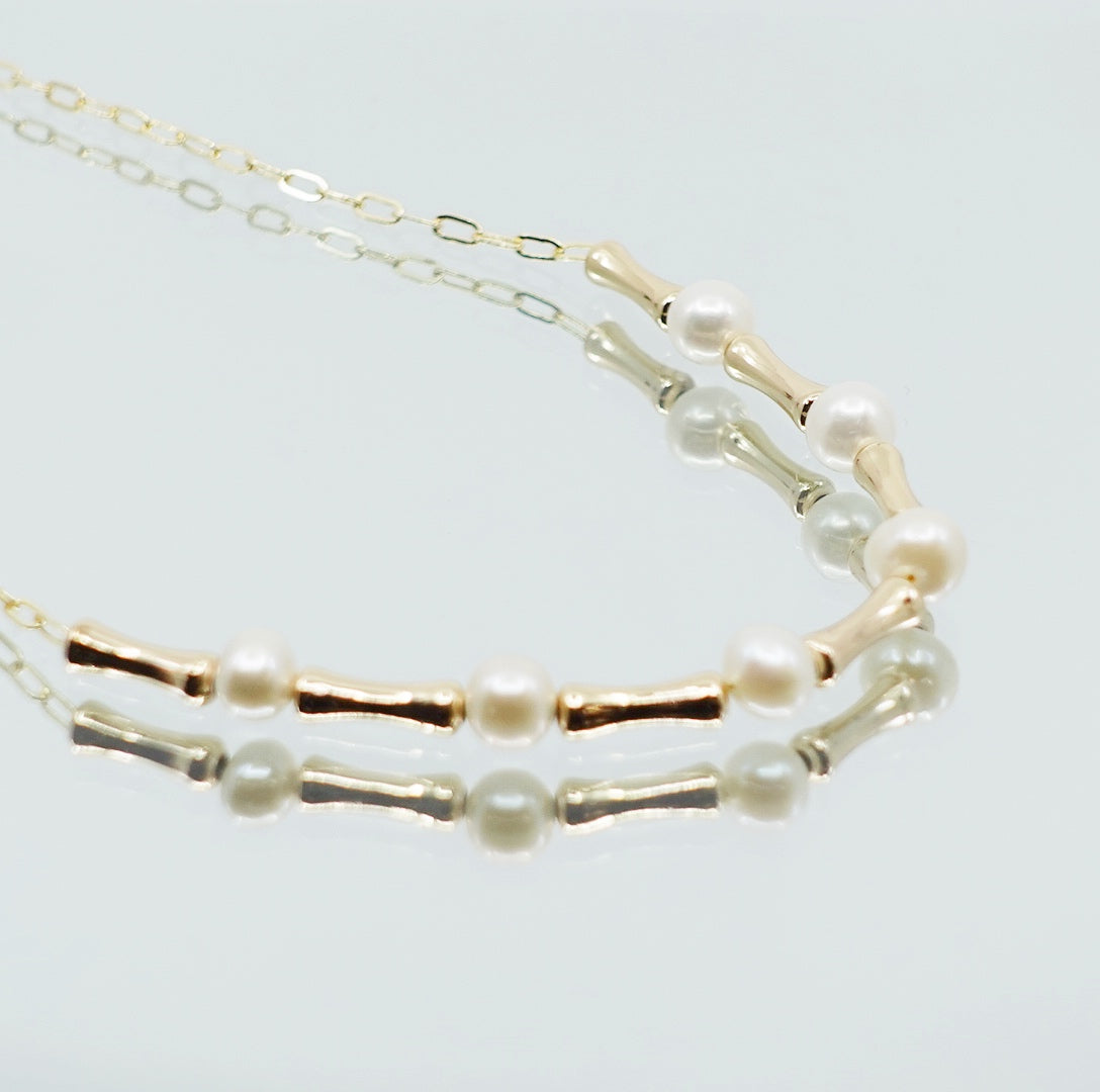 Bamboo Pearl Necklace