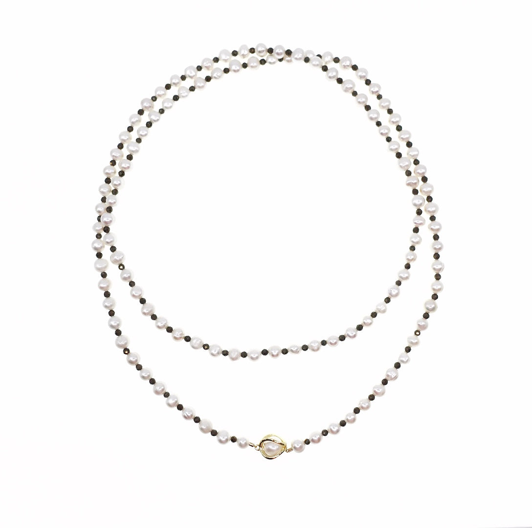 Multi-style Opera Pearl Necklace (Terahertz Stone) - Yun Boutique