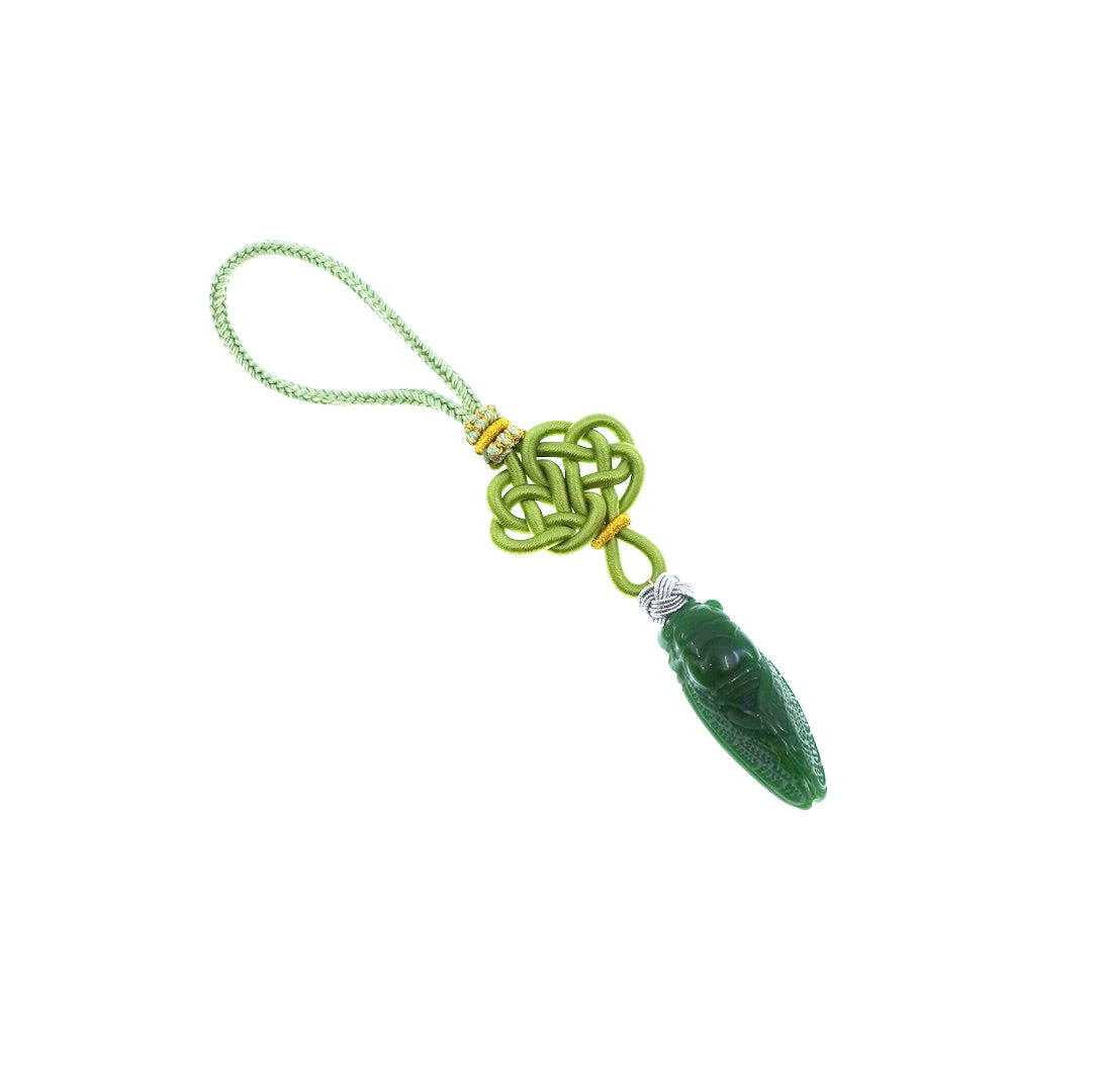 Green Jade Cicada Pendant Bag Accessory - Yun Boutique