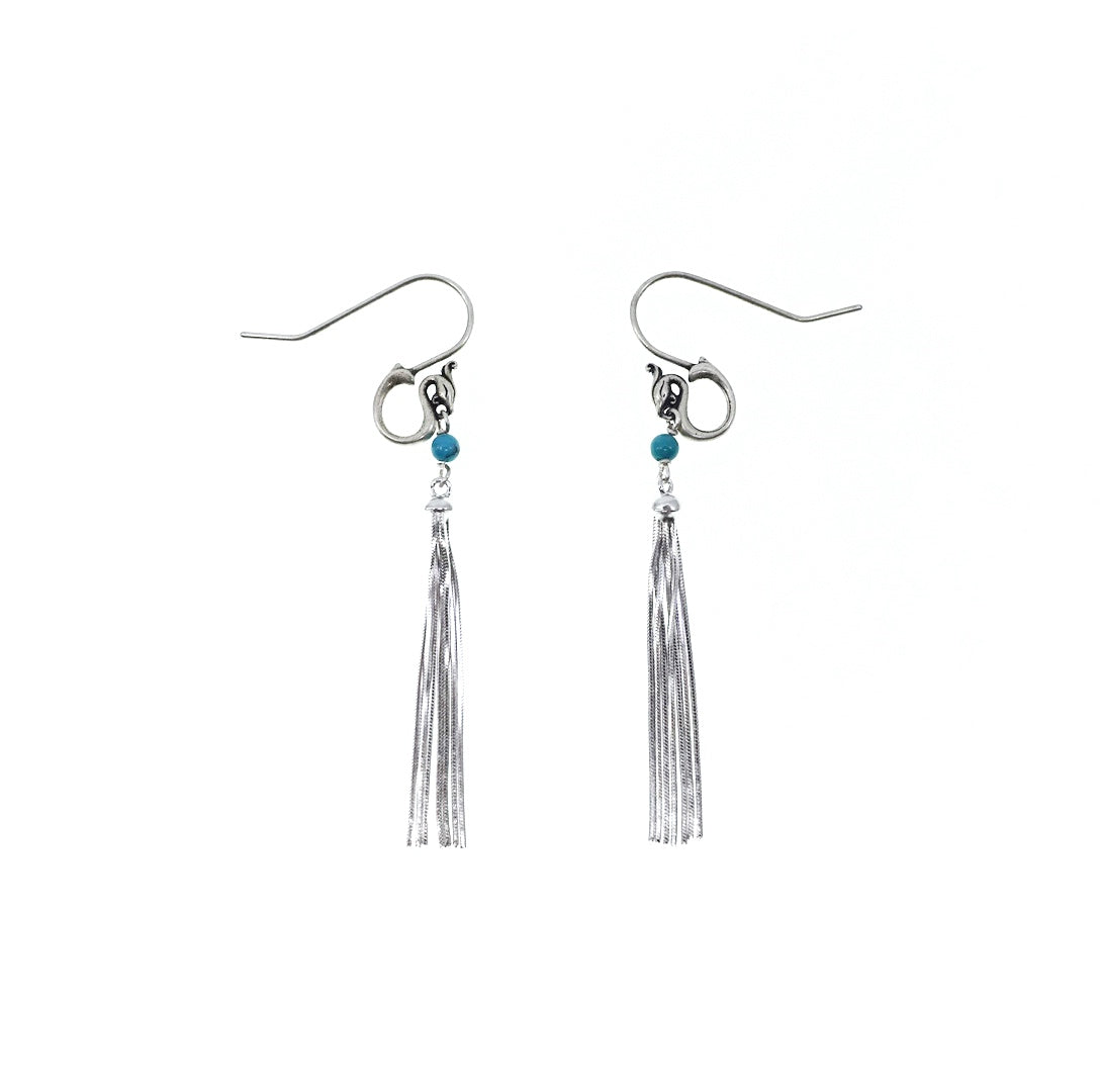 Phoenix Tassel Earrings in Sterling Silver - Yun Boutique