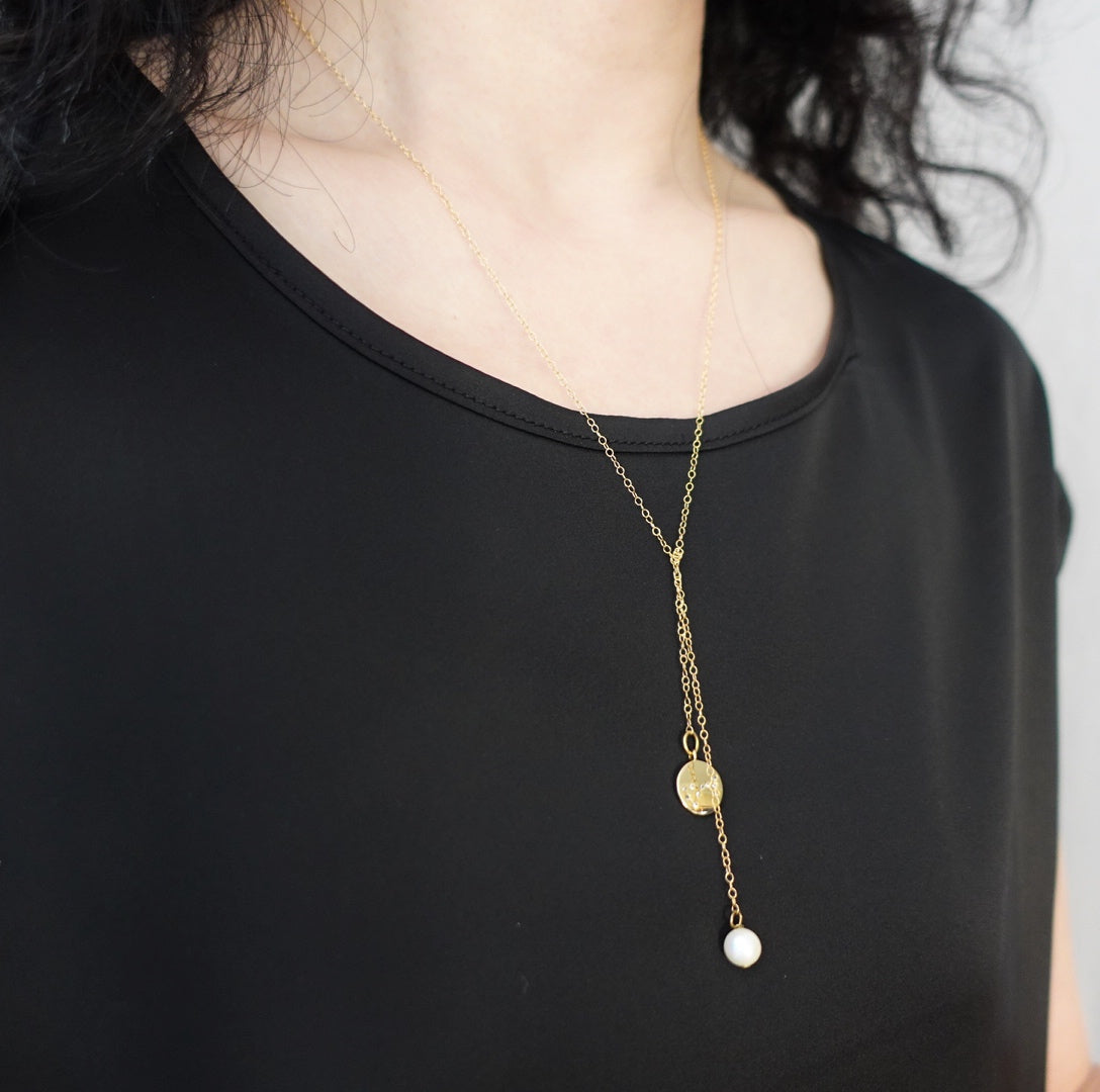 Zodiac Y Chain Necklace Gold - Yun Boutique