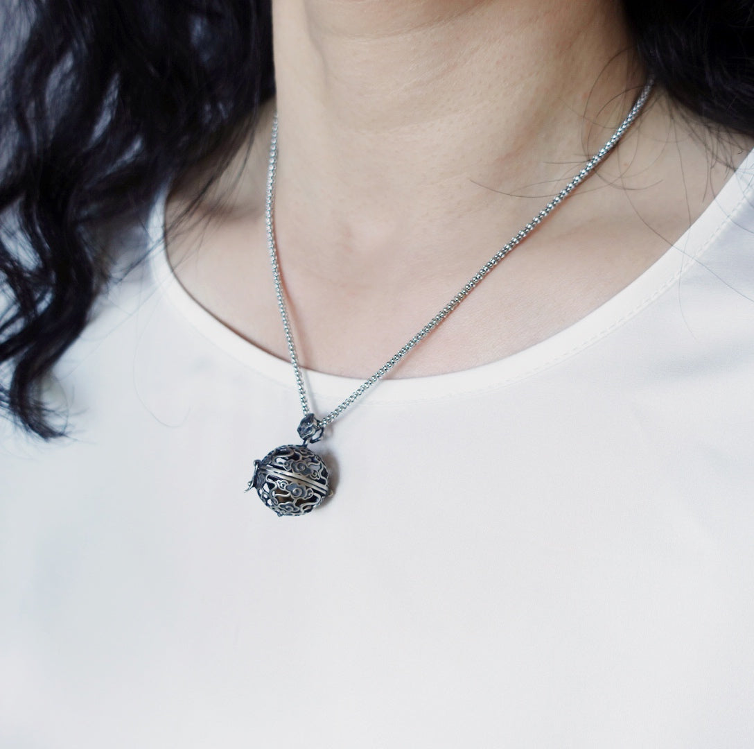 Sterling Silver Locket Pendant Necklace