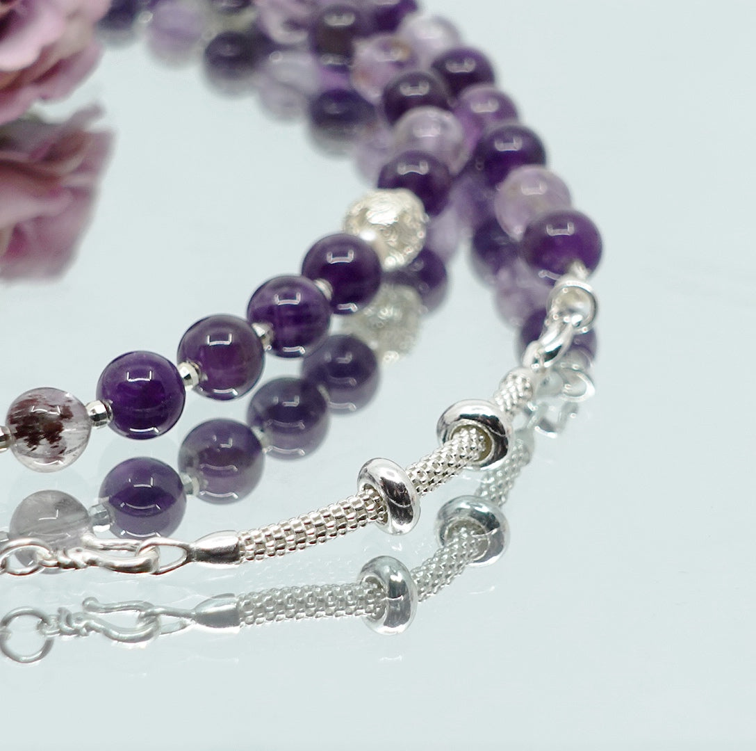 Yun Boutique Beaded Amethyst Necklace