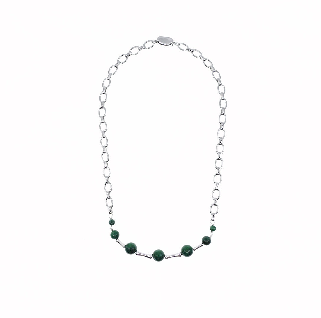 Yun Boutique Elf Forest Jadeite Statement Necklace