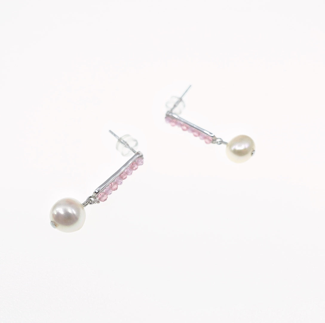 Radiance Pearl Earrings (Pink) - Yun Boutique