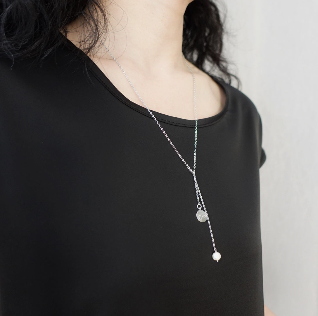 Zodiac Y Chain Necklace Silver - Yun Boutique