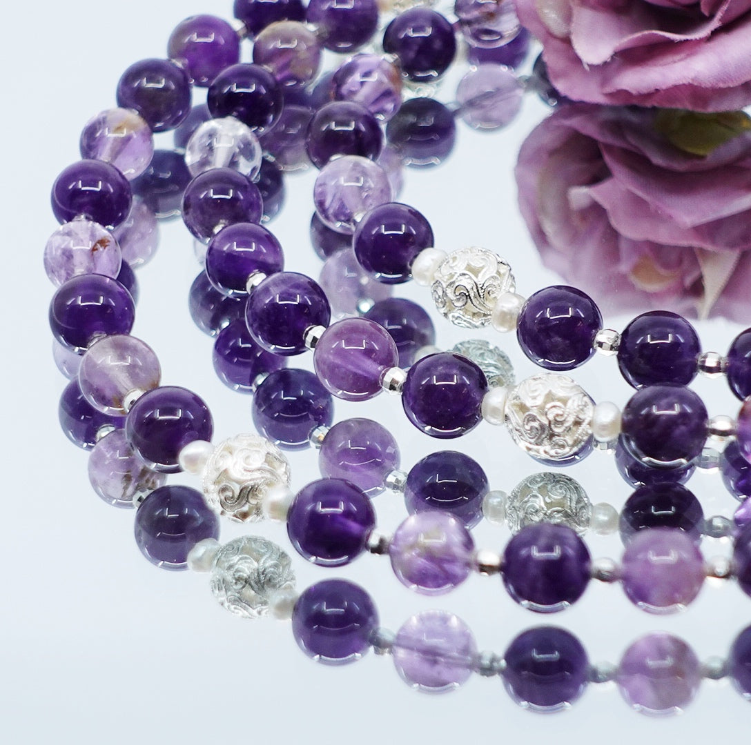 Return to Origin Multi-style Amethyst Beaded Necklace - Yun Boutique