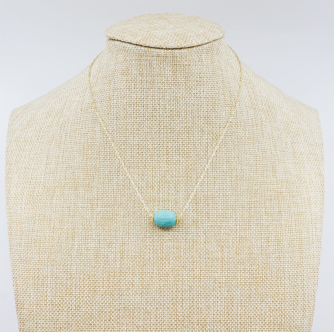 Auspicious Clouds Turquoise Gemstone Necklace