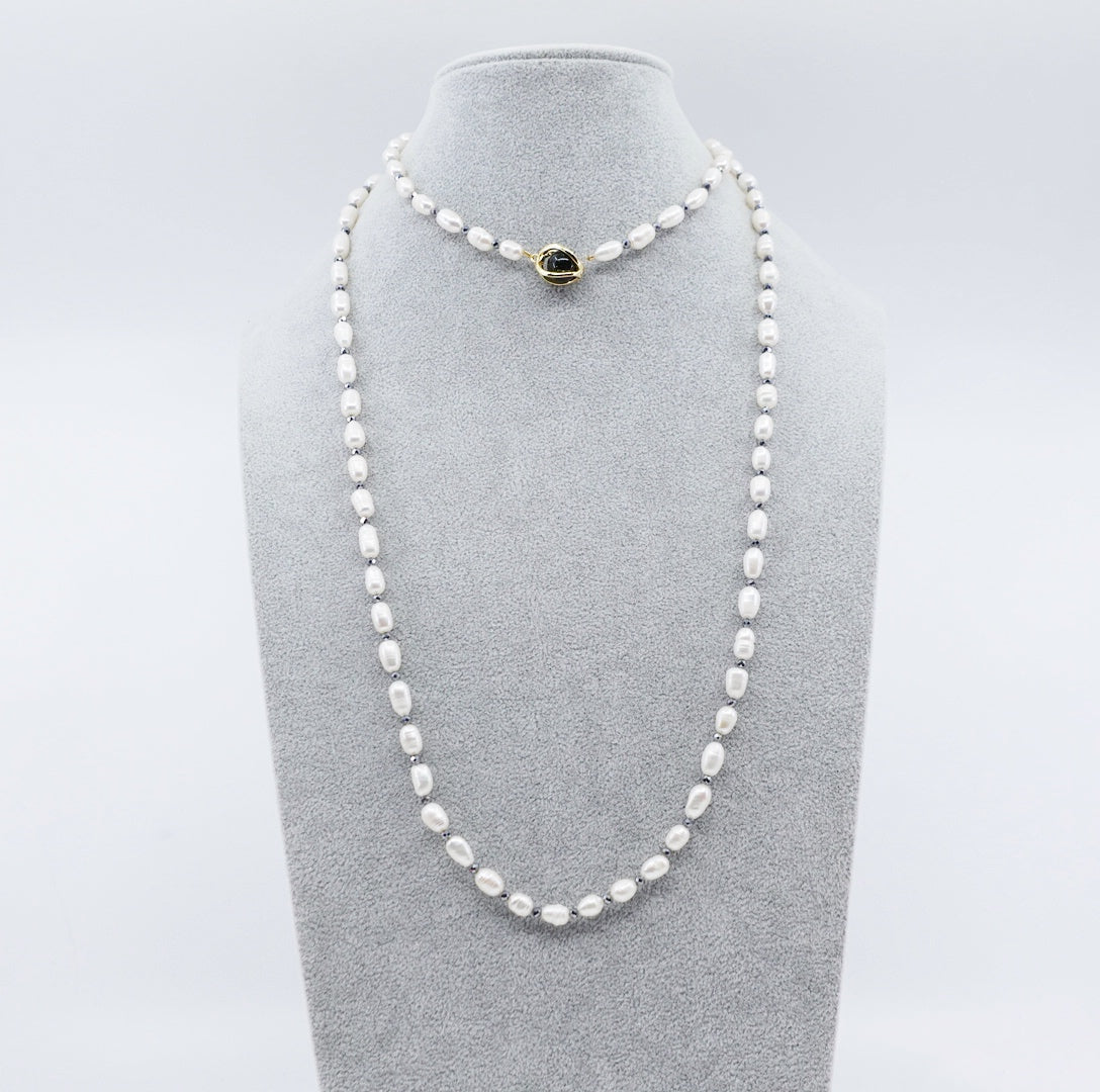 Yun Boutique Multi-style Opera Pearl Necklace (Terahertz Stone)