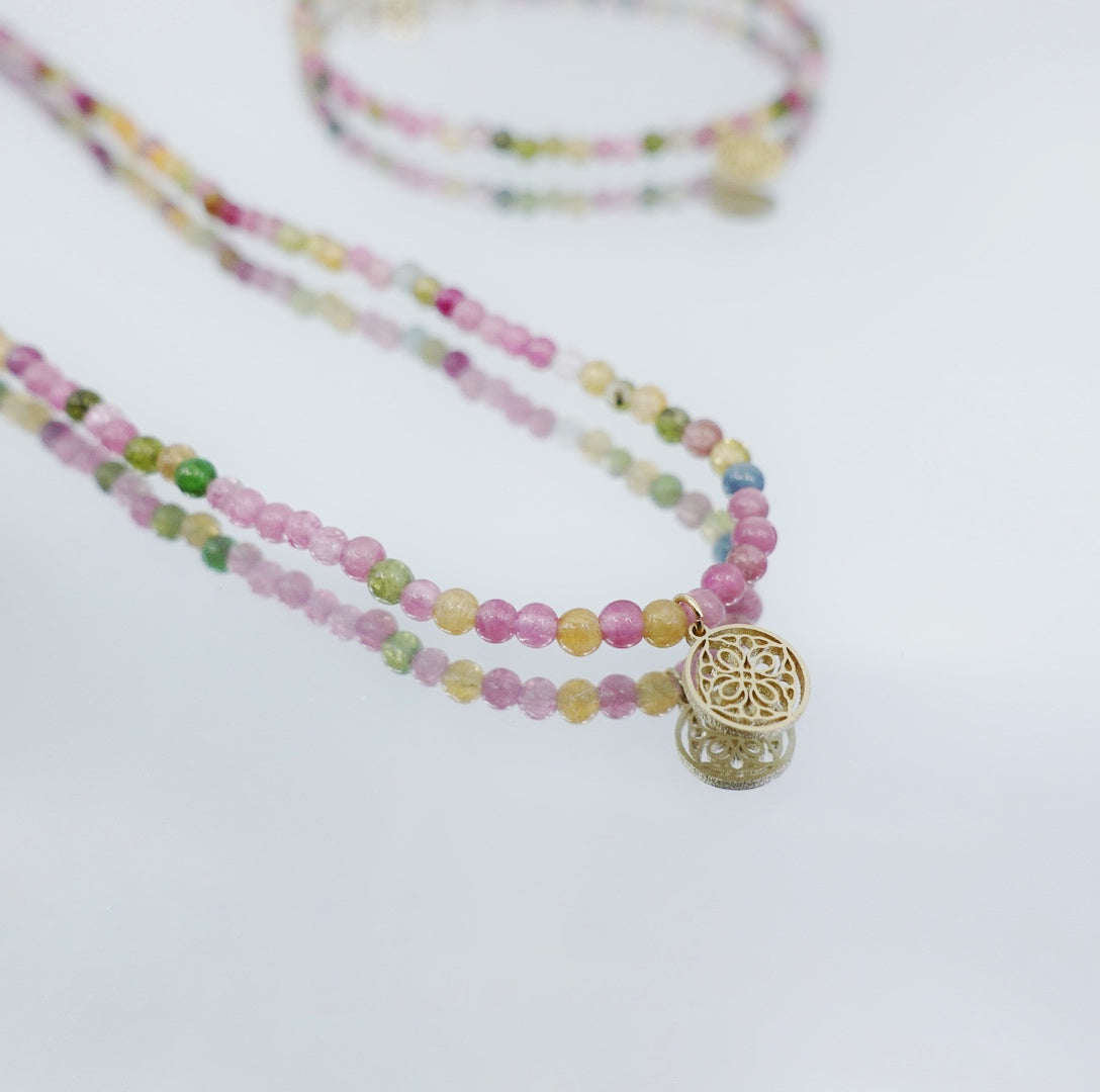 Auspicious Origin Tourmaline Necklace and Bracelet Set