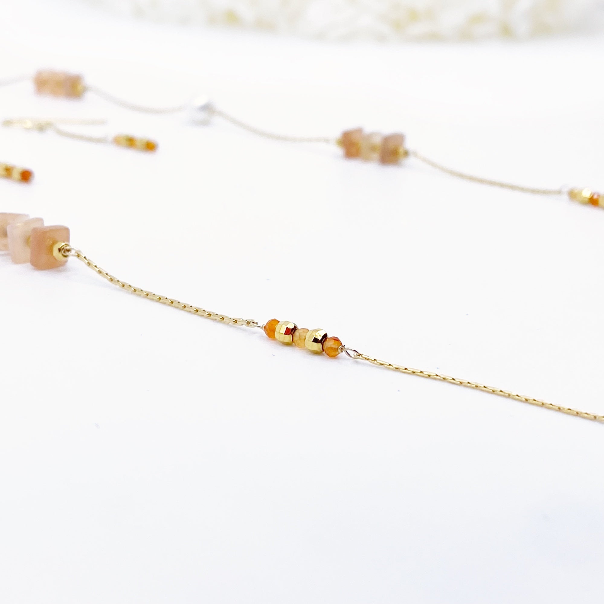 Yun Boutique Summer Long Sunstone Necklace