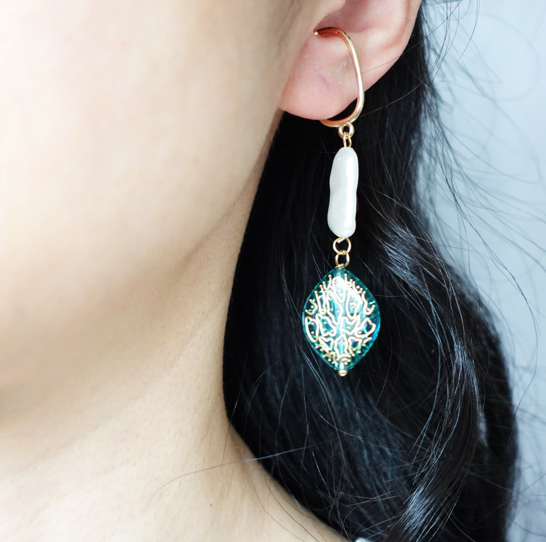 Atlantis Asymmetrical Non Pierced Earrings - Yun Boutique