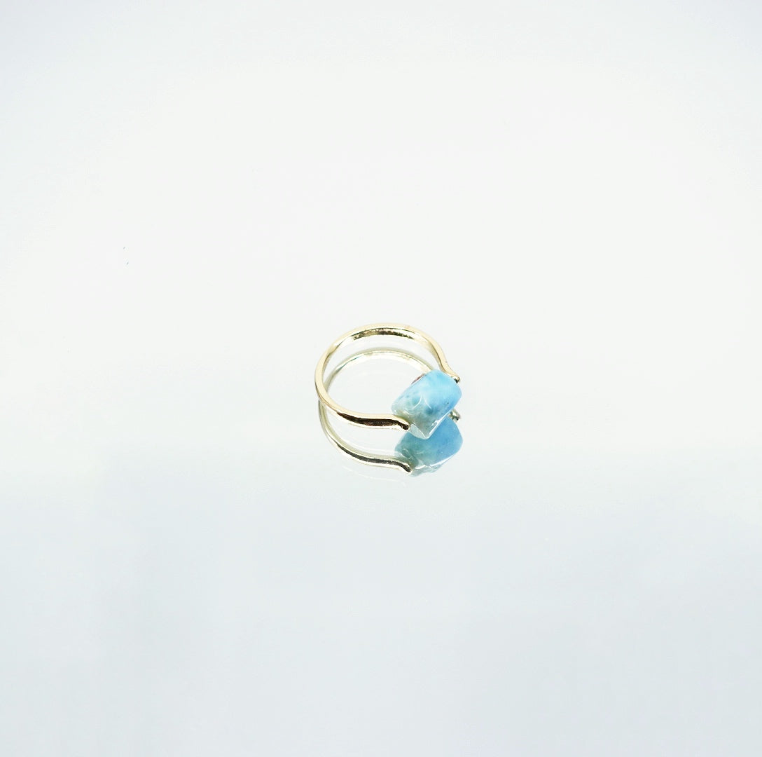 Natural Larimar Stack Ring