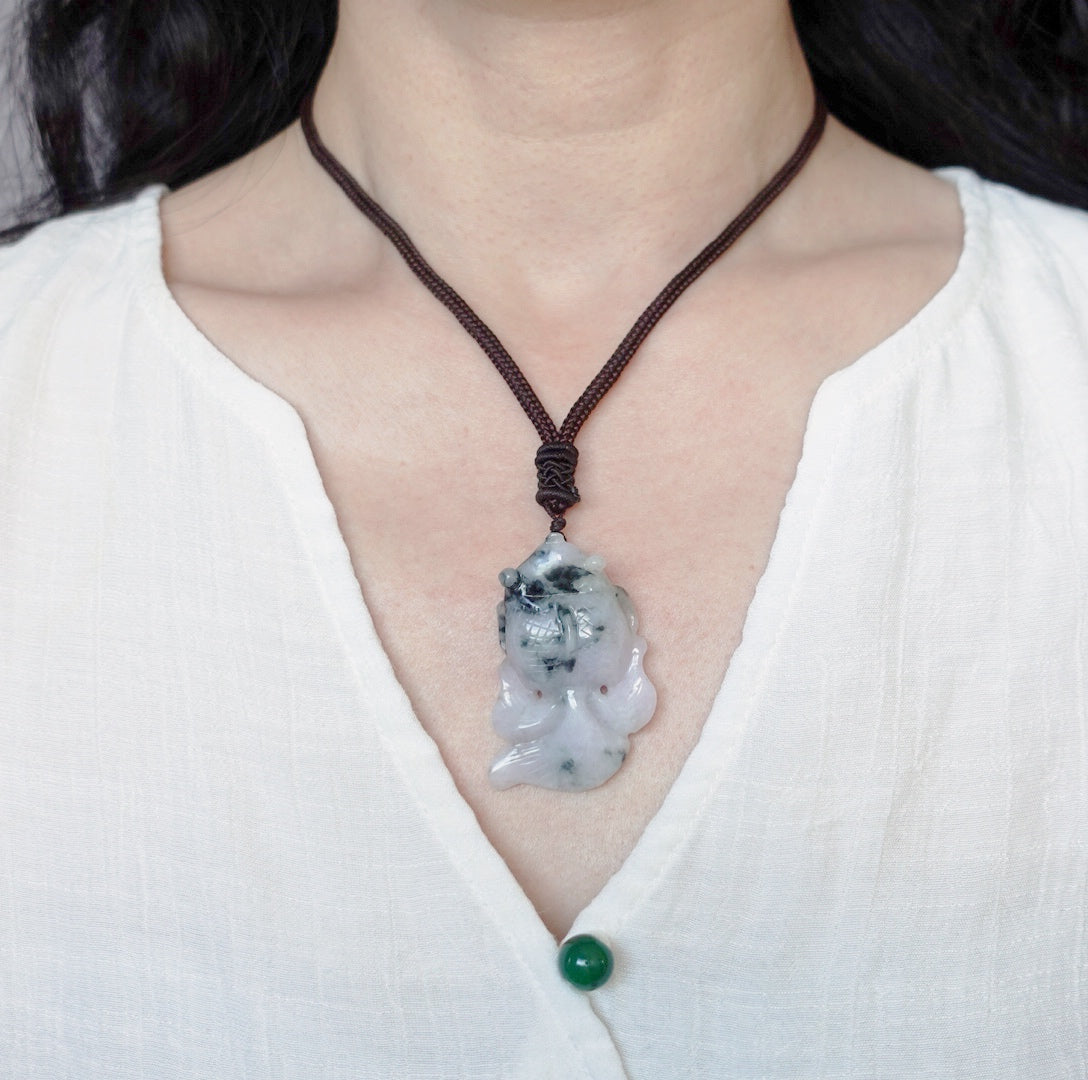 Fish Jadeite Pendant Necklace - Yun Boutique