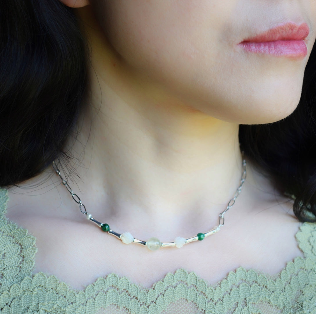 Elf Forest Necklace Silver - Yun Boutique