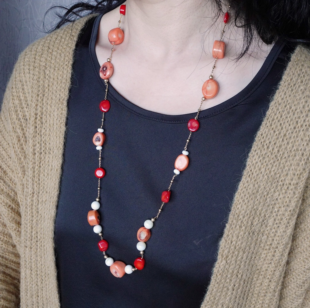 Red Coral Necklace - Yun Boutique