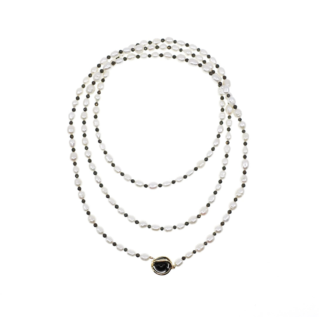 Yun Boutique Multi-style Opera Pearl Necklace (Terahertz Stone)