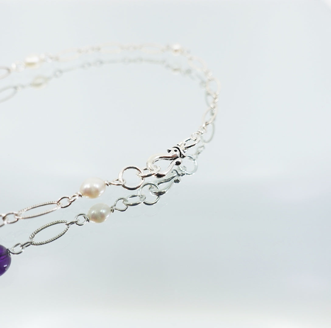 Winter Theme Amethyst Necklace - Yun Boutique