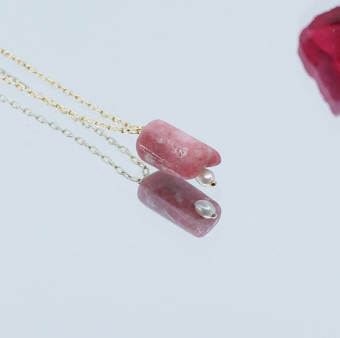 Red Thulite Column Necklace