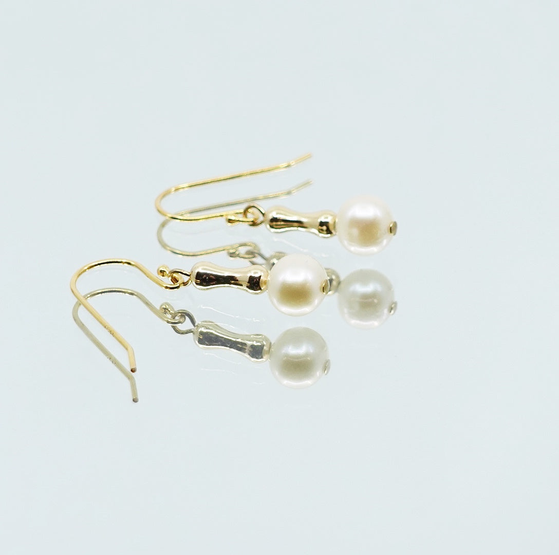 Bamboo Pearl Earrings