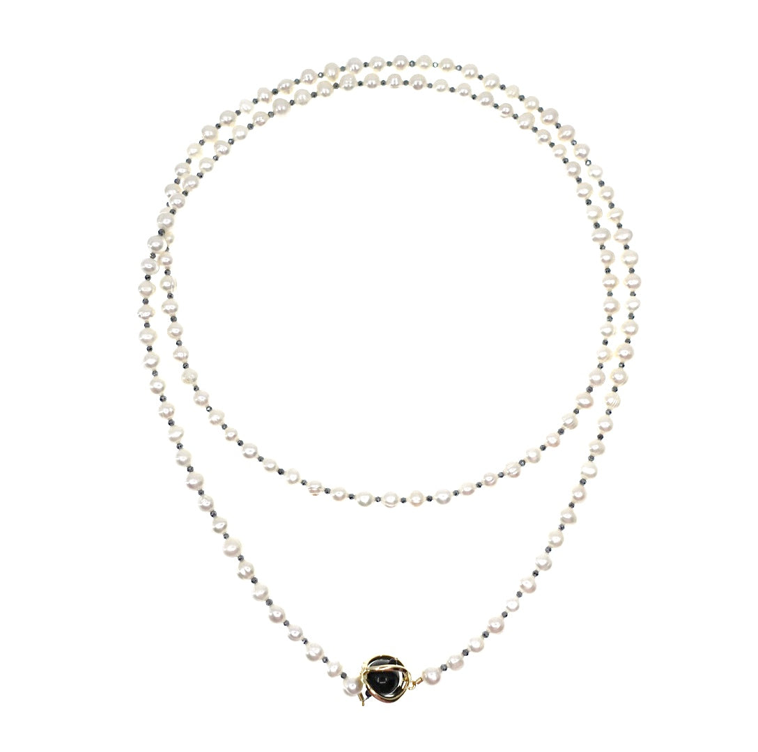 Multi-style Opera Pearl Necklace (Terahertz Stone) - Yun Boutique