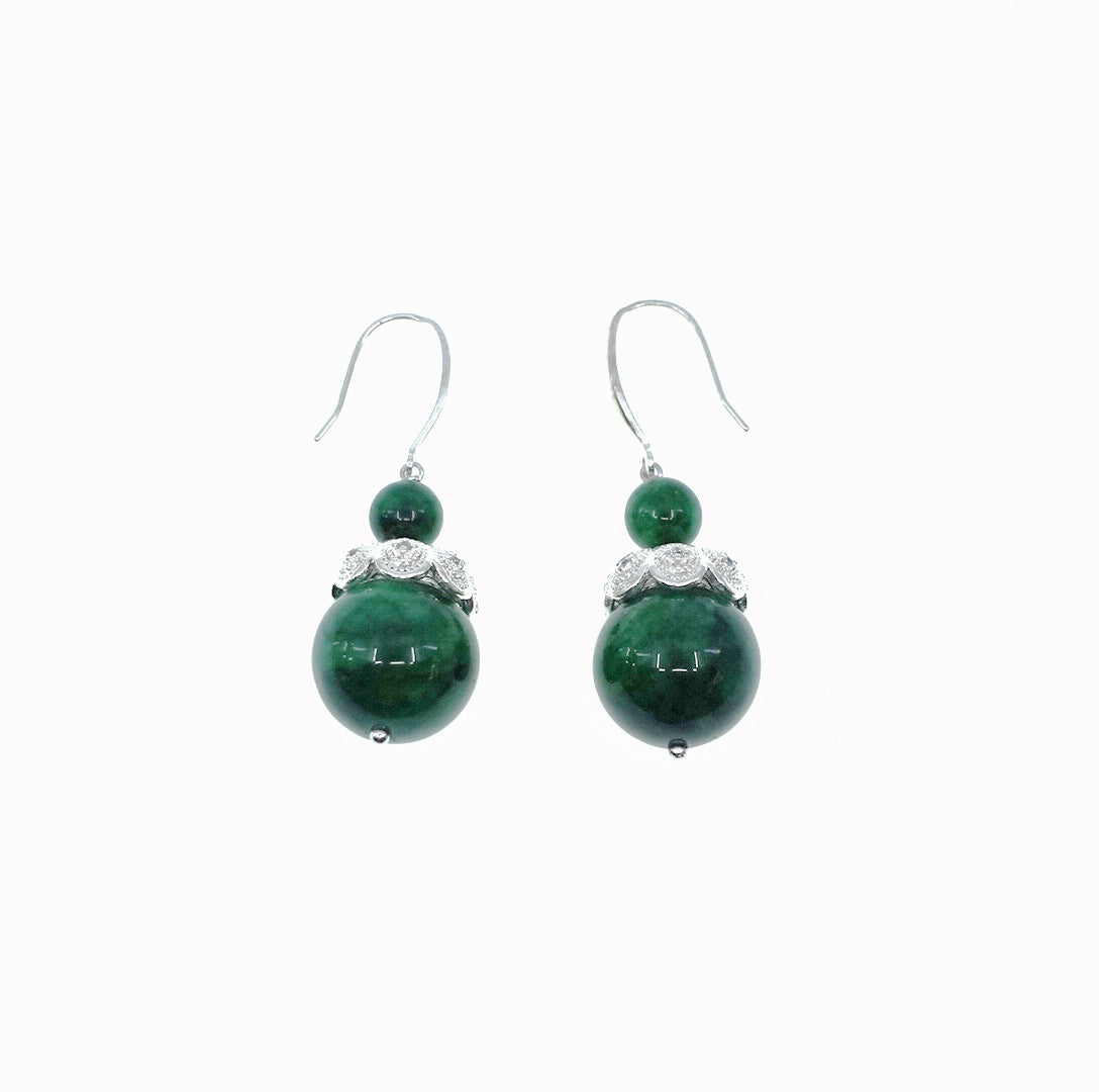 Yun Boutique Elf Forest Jadeite Earrings