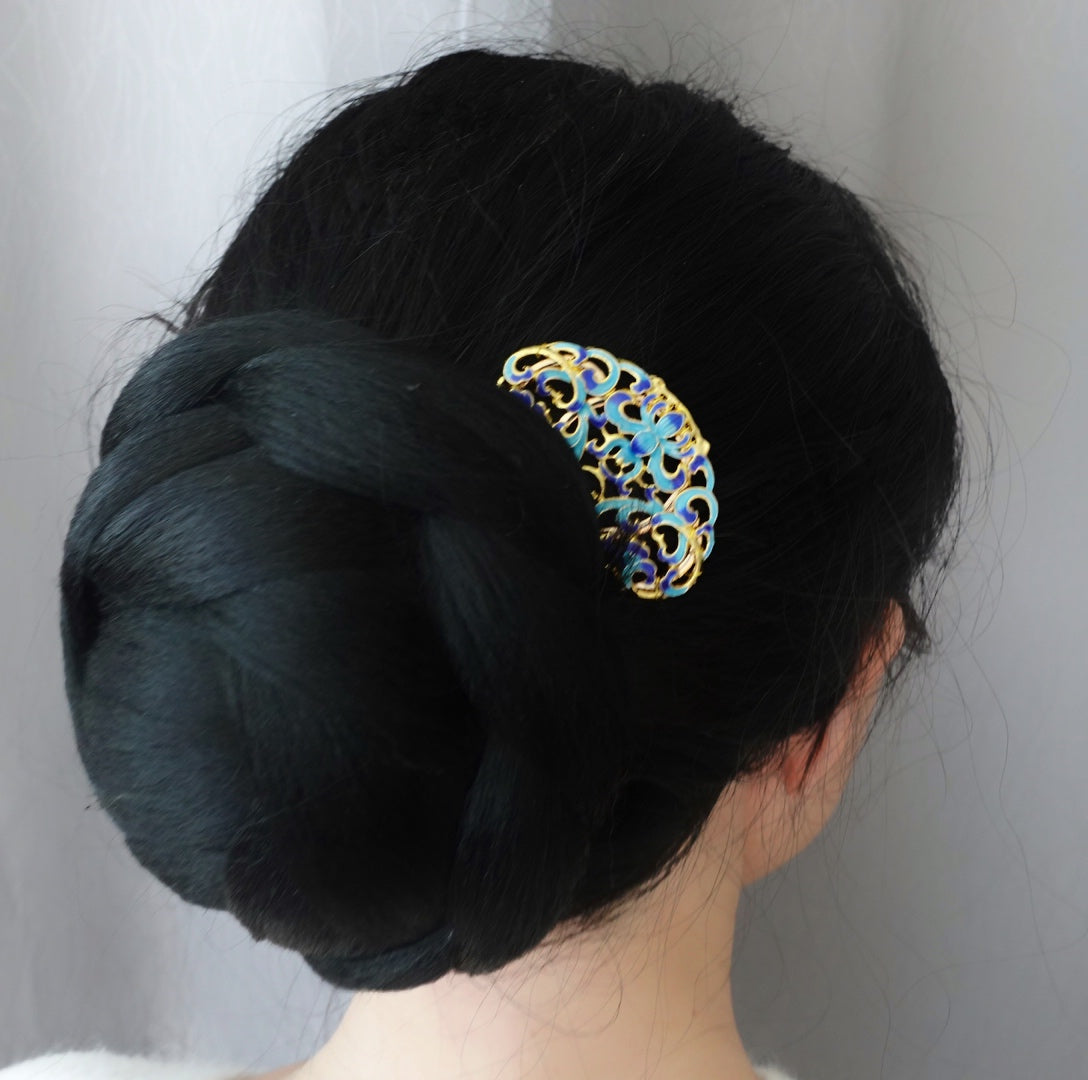 Glimpse of Antiquity Hair Comb (Turquoise Blue) - Yun Boutique