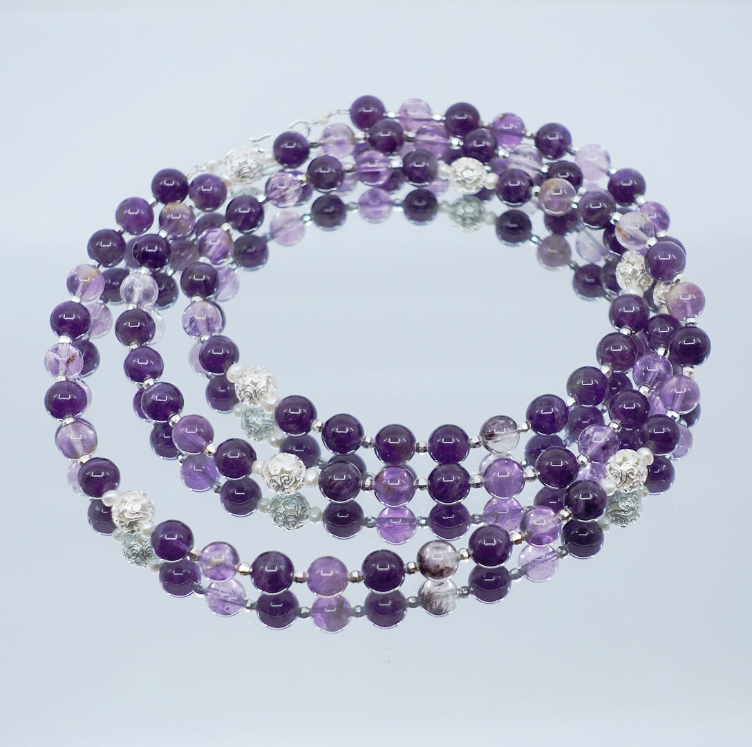 Return to Origin Multi-style Amethyst Beaded Necklace - Yun Boutique