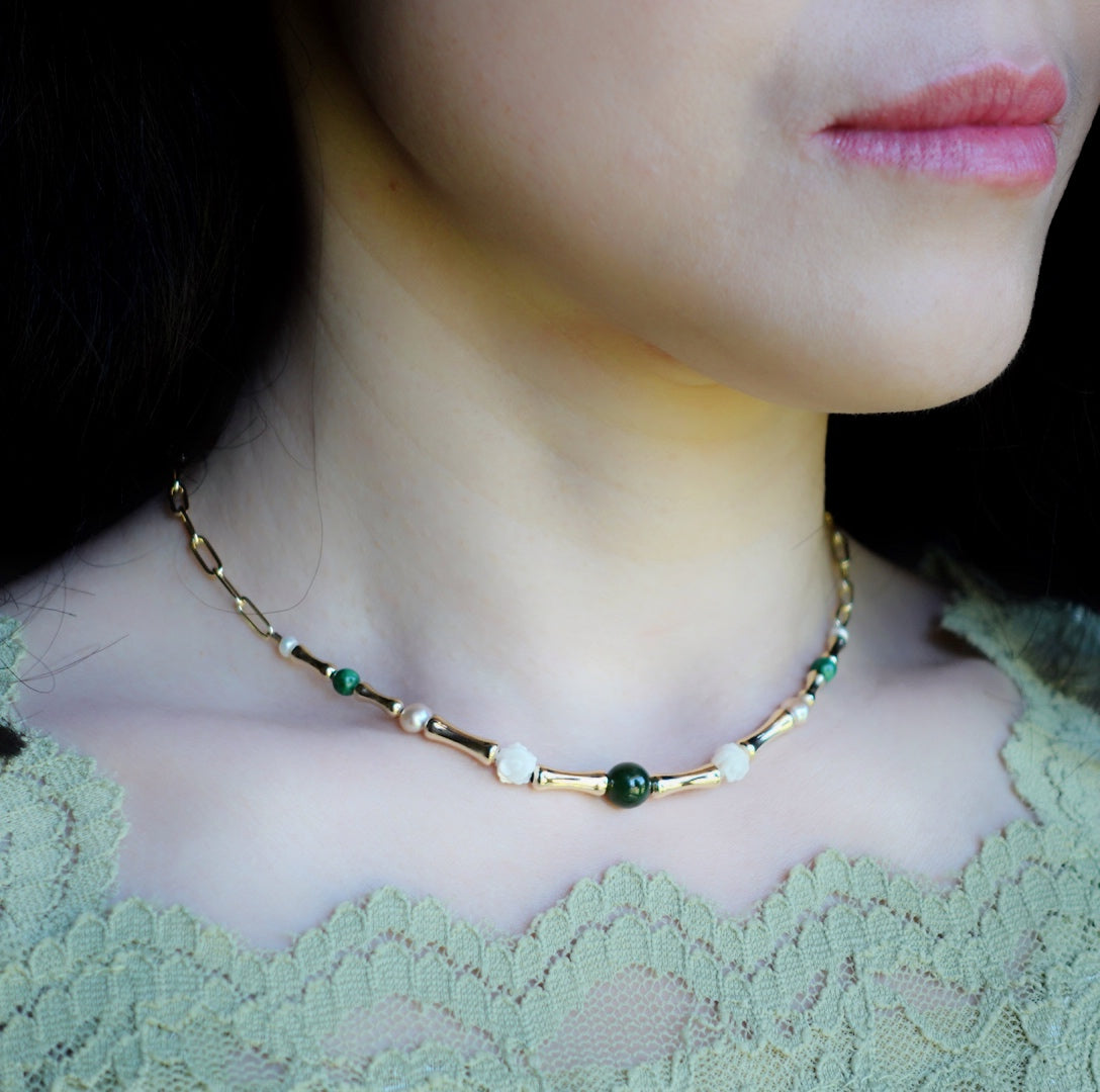 Elf Forest Necklace Gold - Yun Boutique