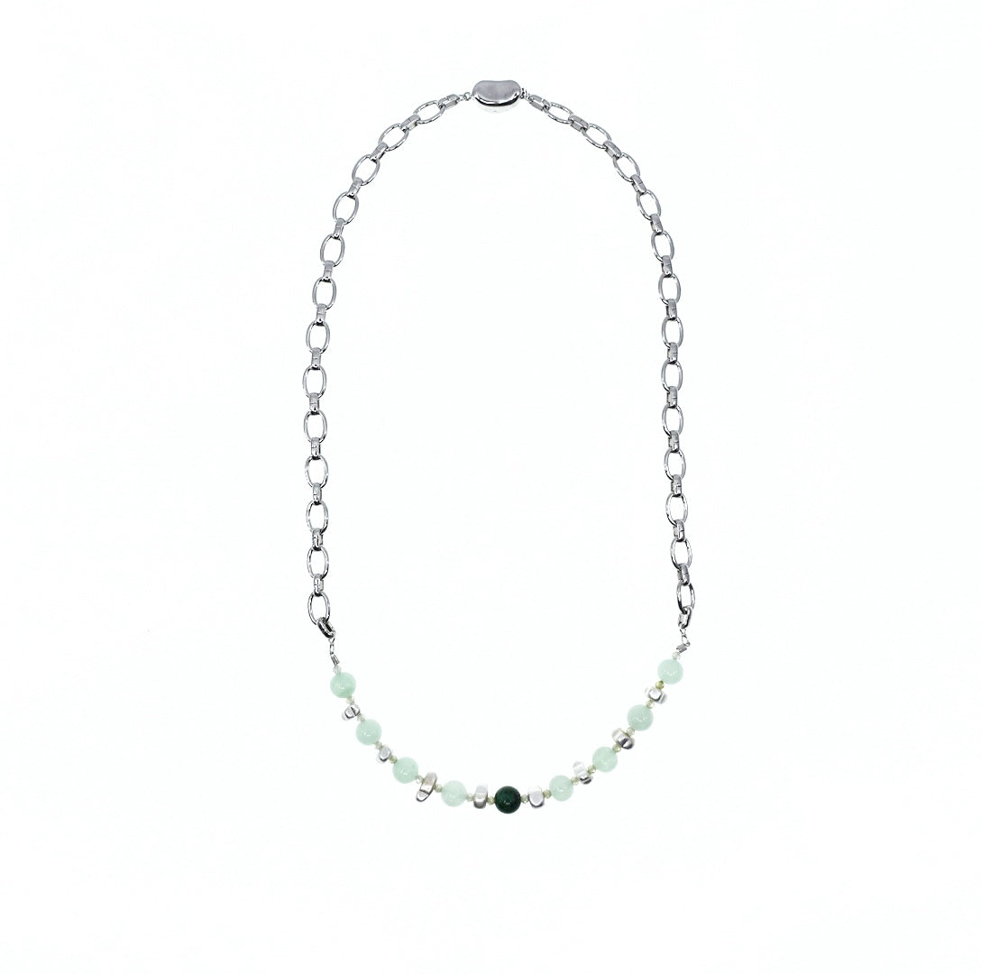 Elf Forest Jadeite Necklace Silver