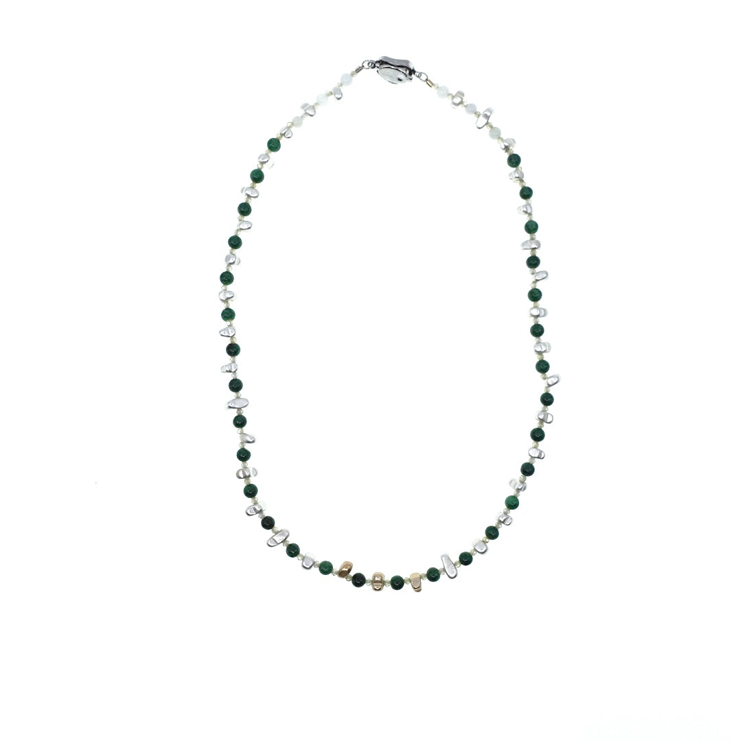 Elf Forest Jadeite Necklace Silver